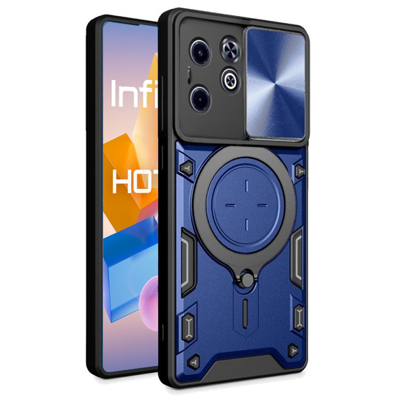 Armor case for Infinix Hot 40i, CamShield Slide, blue