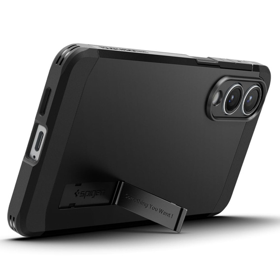 Spigen case for Samsung Galaxy S25 Edge, Tough Armor Mag MagSafe, black + 9H Tempered Glass