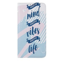 Flip case for Huawei Y7 2019, Wallet, Positive, white