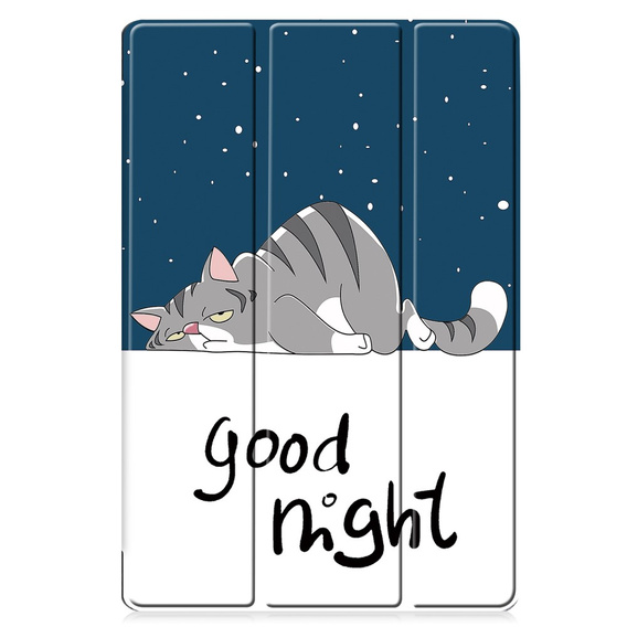 Case for Samsung Galaxy Tab S10 Lite / S10 FE / S9 FE, with flap, sleeping cat
