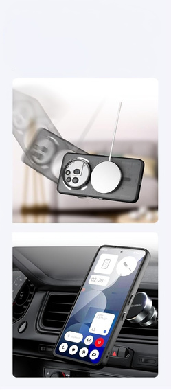 Case for Nothing Phone 3A Pro, for MagSafe, ERBORD Matt Case, black