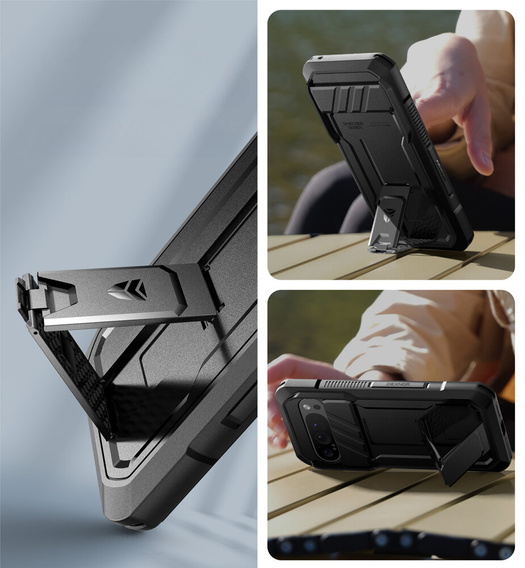Armored case for Google Pixel 9 Pro XL, Dexnor Full Body (Two Frames), black