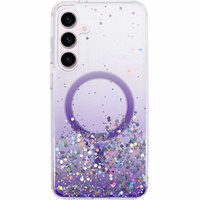Case for Samsung Galaxy S24+ Plus, Glittery, for MagSafe, purple