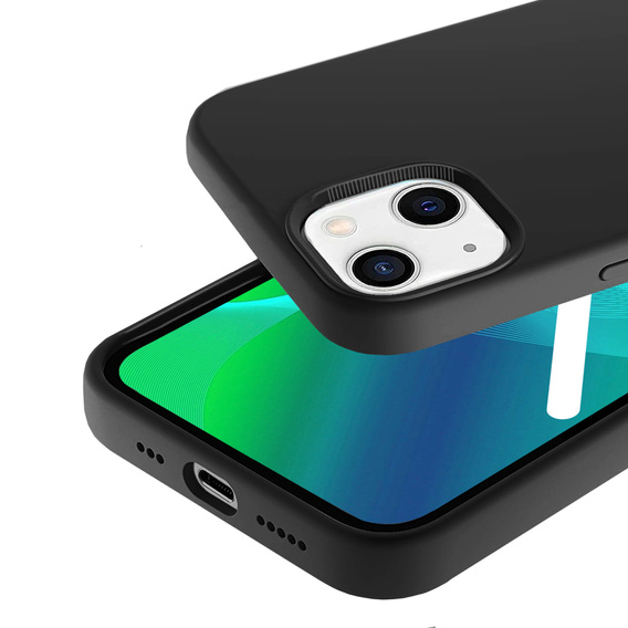 Case for iPhone 13, Silicone Lite, black
