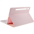 Case + keyboard Samsung Galaxy Tab S7 T870/T875 / S8, Pen Slot, pink rose gold