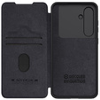 NILLKIN flip case for Samsung Galaxy S24 FE, CamShield Qin Pro, leather, black