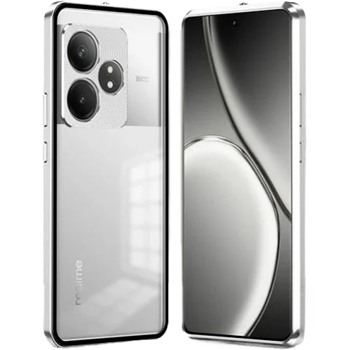 Case for Realme GT 6 / 6T, Frame Case, silver