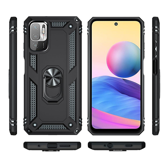 Armor Case for Xiaomi Redmi Note 10 5G, Nox Case Ring, black