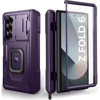 Armored case for Samsung Galaxy Z Fold 6 5G, Dexnor Full Body S-Pen Slot, purple