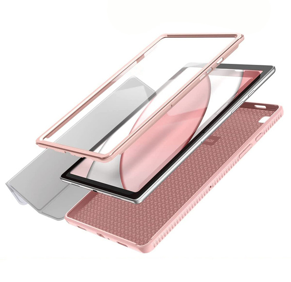Case for Samsung Galaxy Tab A7, Suritch Full Body Basic Marble, pink