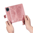 Flip case for Samsung Galaxy M33, Butterfly, pink rose gold
