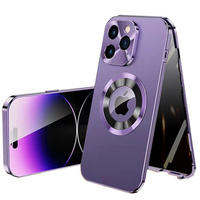 Case for iPhone 13 Pro Max, Dual Glass, for Magsafe, purple