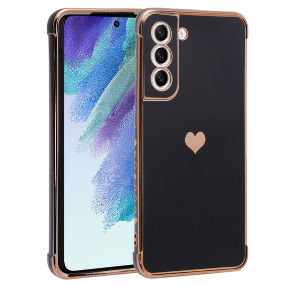 Case for Samsung Galaxy S21 FE, Electro heart, black