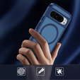 Case with frame for Google Pixel 9 / Google Pixel 9 Pro, for MagSafe, blue
