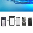 IP68 Waterproof Case for iPhone 16 Pro Max, SHELLBOX MagSafe, black