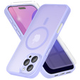 Case for iPhone 16 Pro, for MagSafe, ERBORD Matt Case, purple + Screen Glass