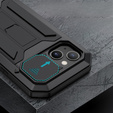 Case for iPhone 13, R-JUST CamShield Slide, armoured, black