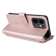 Crossbody Leather Wallet flip case for Oppo Reno 13F 5G, pink
