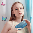 Flip case for Realme C71, Butterfly, blue