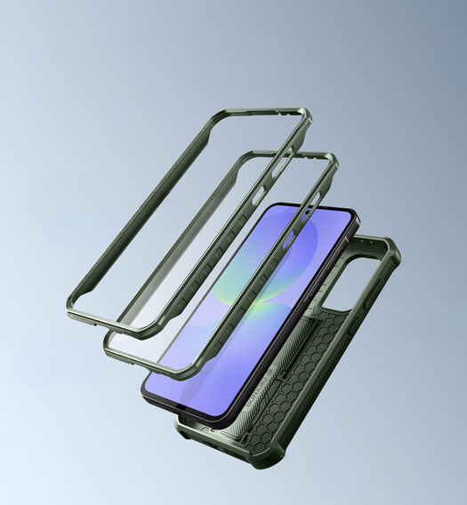 Armored case for Samsung Galaxy A36 5G, Dexnor Full Body (Two Frames), green