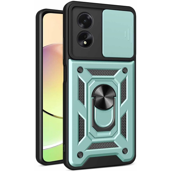 Case for Oppo A38 4G / Oppo A18 4G, CamShield Slide, green