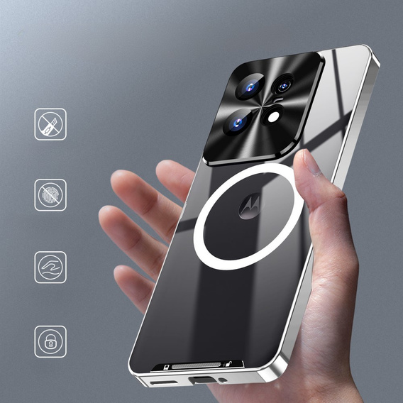 Camera Protection Case for Motorola Edge 50 Pro 5G, CamShield MagSafe, silver