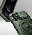 Armored case for iPhone 12 / iPhone 12 Pro, Dexnor CamProtect MagSafe, green (Two frames)