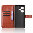 Flip case for Realme GT 7 / 7T, Crazy Horse Wallet, brown