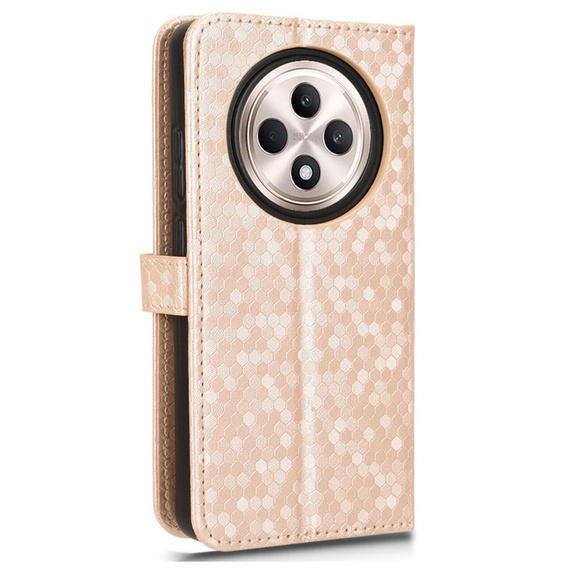 Flip case for Oppo Reno 12FS / 12F, Wallet Rhombus, pink