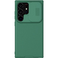 NILLKIN Case for Samsung Galaxy S24 Ultra, Silicone CamShield Case for MagSafe, green
