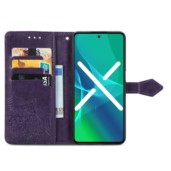 Flip case for Xiaomi Poco F4 GT, Mandala, purple