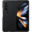 The original Samsung Case for Galaxy Z Fold 4, Leather Flip Cover, black