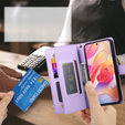 Flip case for Samsung Galaxy A56 5G, Wallet Zipper Pocket, purple