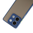 Silicone case for Xiaomi Redmi Note 13 5G, with camera protection, transparent / blue + Tempered Glass 9H