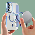 Flip case for Samsung Galaxy S23, Wallet, MagSafe, blue