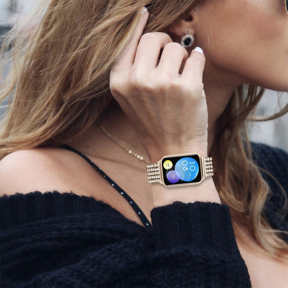 Diamond Bracelet for Xiaomi Smart Band 8 Pro, Gold