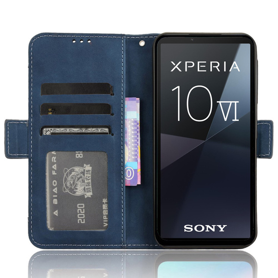 Flip case for Sony Xperia 10 VI, Card Slot, dark blue