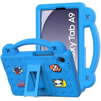 Children's case for Samsung Galaxy Tab A9, Cute Patterns, with stand, blue