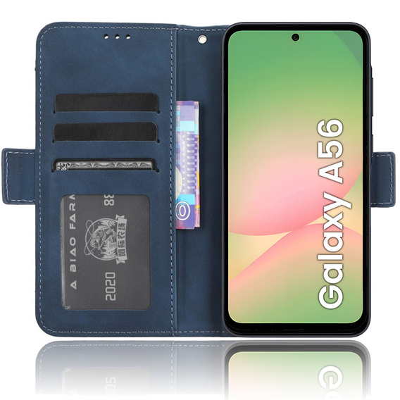Flip case for Samsung Galaxy A56, Card Slot, dark blue