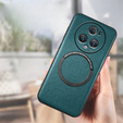 Case for Honor Magic 5 Pro, Leather Hybrid MagSafe, green