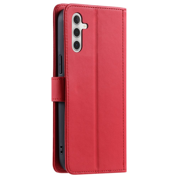 Flip case for Samsung Galaxy A55 5G, Rhombus Crossbody Leather, red