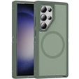 Case with frame for Samsung Galaxy S23 Ultra, for MagSafe, green