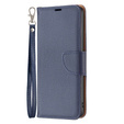 Flip case for Samsung Galaxy A55 5G, Wallet Litchi Leather, dark blue