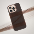 BENKS Kevlar Case for iPhone 16 Pro, for MagSafe, Carbon Fiber, brown