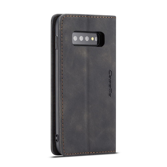CASEME case for Samsung Galaxy S10, Leather Wallet Case, black