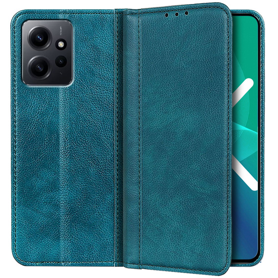 Case for Xiaomi Redmi Note 12 4G, Wallet Litchi Leather, green