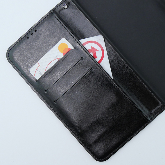 Flip case for Motorola Moto G54 5G, Crazy Horse Wallet, black