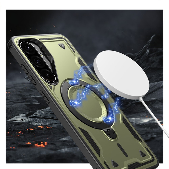Case for Samsung Galaxy A36, Military MagSafe, green