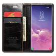 CASEME flip case for Samsung Galaxy S10+ Plus, Waxy Textucoffee, coffee
