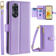 Flip case for Oppo Reno8 T 4G, Wallet Zipper Pocket, purple